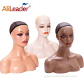 Wig Mannequin Head With Shoulders Plastic Wig Display Female Mannequin Head With Shoulders Manufactory